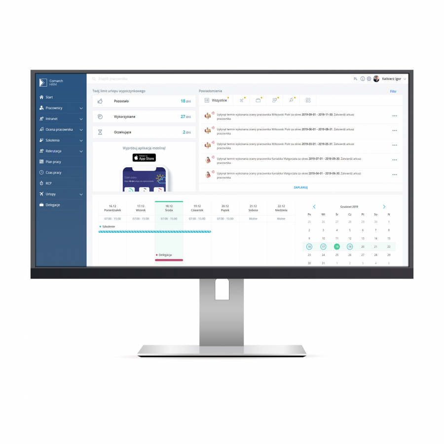 Comarch HRM - rozszerzenie